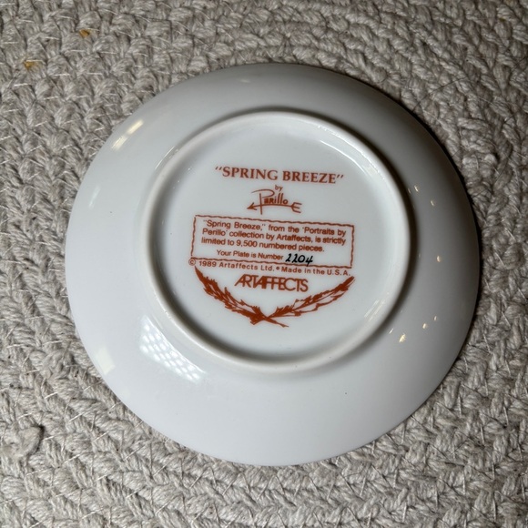 Spring Breeze Collector Plate by Perillo 1989 Artaffects No. 2204 - Picture 2 of 6